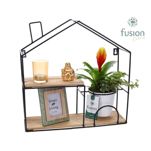 Wandhuis metaal met arrangement