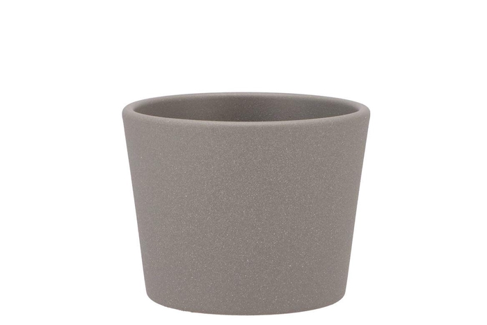 Ceramic Grey Structure Pot 11x9,5cm