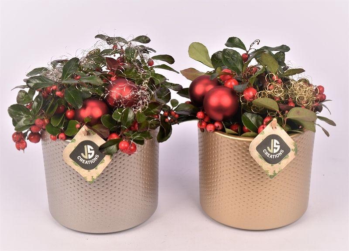 <h4>Keramiek pot champagne 14cm Keramiek pot goud 14cm</h4>