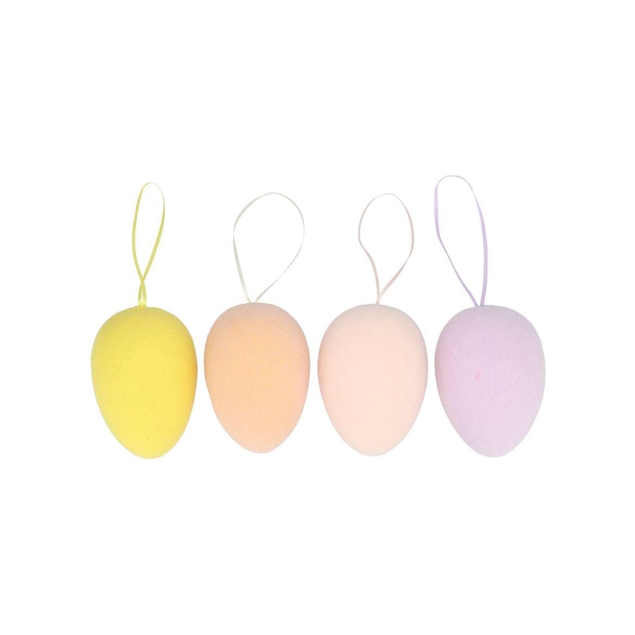 <h4>Easter Flock Dreamy Pastel Egg Hanger Ass 9x9x13cm</h4>