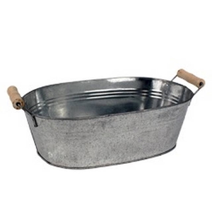 Bowl Nice zinc shiny L20xW12.5xH9cm