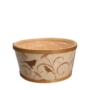 Wood Birds tray d22*11cm