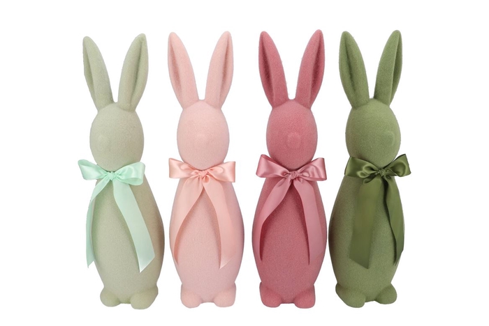 <h4>Easter Flock Summer Blush Bunny Bow Ass 20x20x70cm</h4>