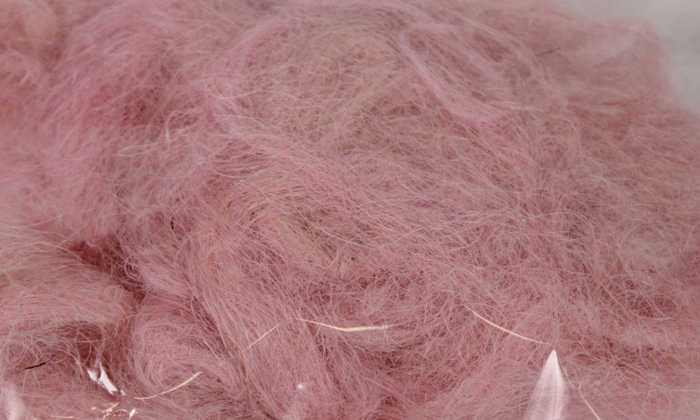 Fuzzy fibre 250 gram in poly Light Pink