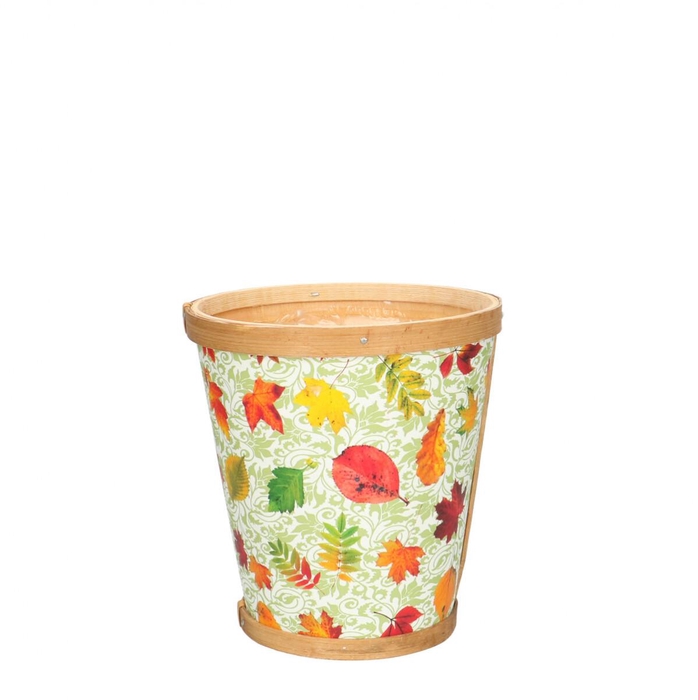 <h4>Herfst Hout blad pot d13*14cm</h4>