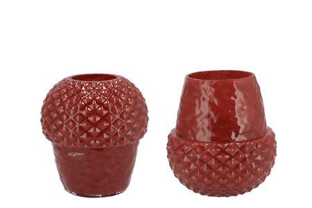 <h4>Lina Scottish Brown Vase Acorn 17x17x19cm</h4>