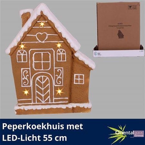 Peperkoek Huis + Ledlight 55cm