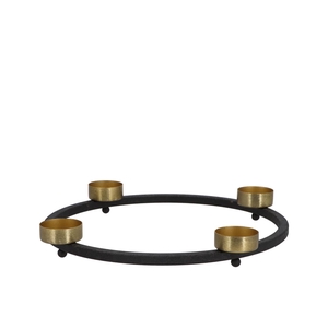 Ariana Black/gold 4x Waxine Holder 27cm Nm