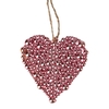 Pendant heart bubbles 7x8cm + 16cm string pink