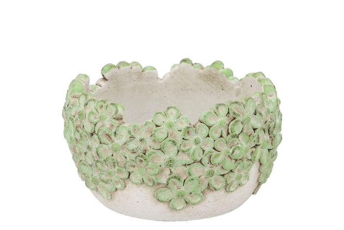 <h4>Dante Light Green Pot Bloom Oval 18x18x10cm</h4>