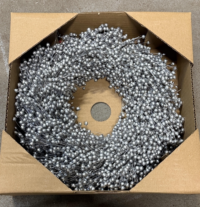 <h4>Dried wreath 'Flachs silver' - 30 cm</h4>