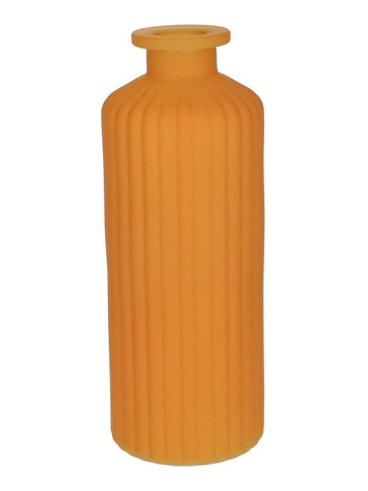 DF02-666113900 - Bottle Caro lines d4.5/7.5xh20 mango matt