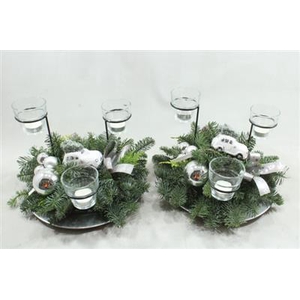 506 Bord Zilver Hoog 3-licht