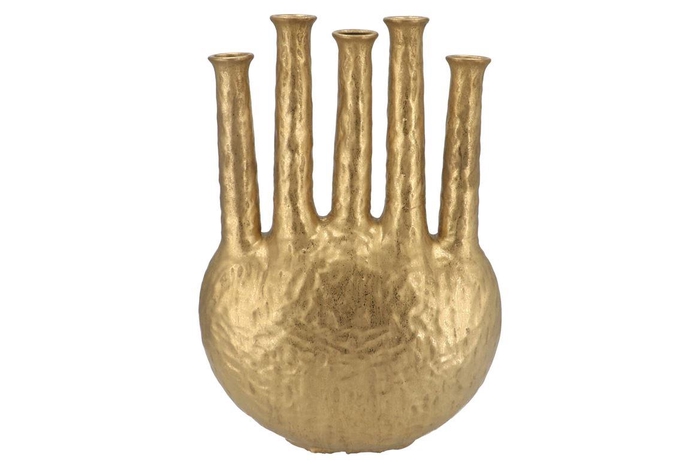 <h4>Inga Jahra Gold Vase Oval Tube 34x15x47cm Nm</h4>