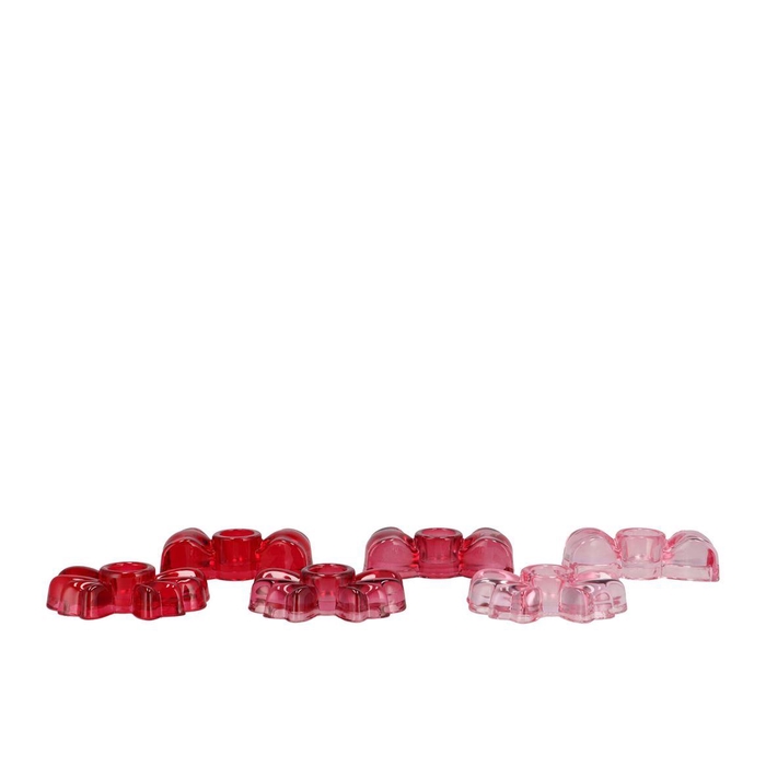 <h4>Bowy Jolly Pink Mix Candle Holder Bow Tie Ass 10x5</h4>