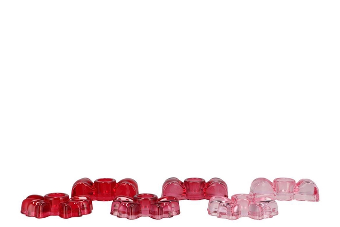 <h4>Bowy Jolly Pink Mix Candle Holder Bow Tie Ass 10x5x3cm</h4>