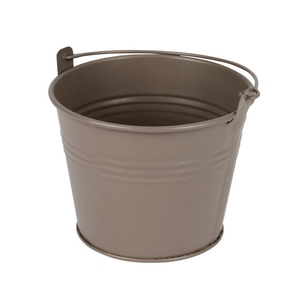 Bucket Sevilla zinc 11.7xH9cm - ES10.5 taupe matt