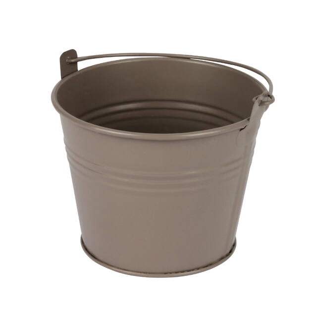<h4>Bucket Sevilla zinc 11.7xH9cm - ES10.5 taupe matt</h4>