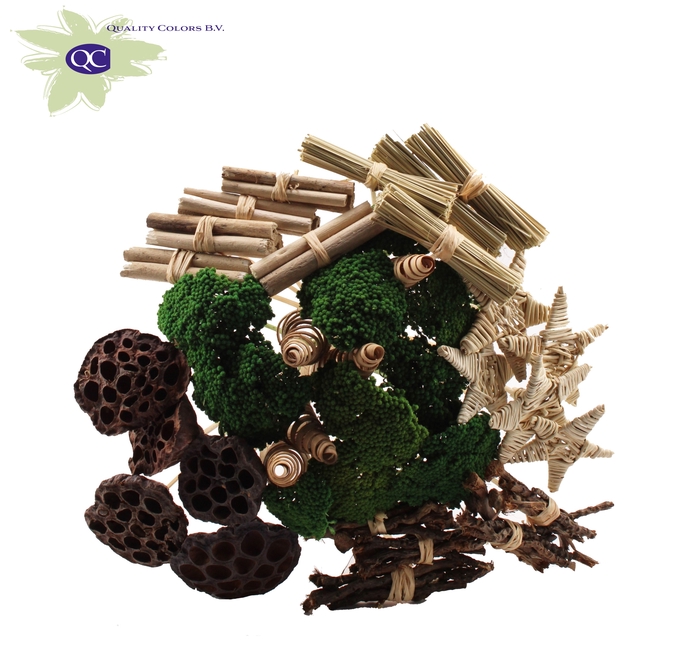 <h4>Bouquet Mix Natural 40 Stems With Achillea Green</h4>