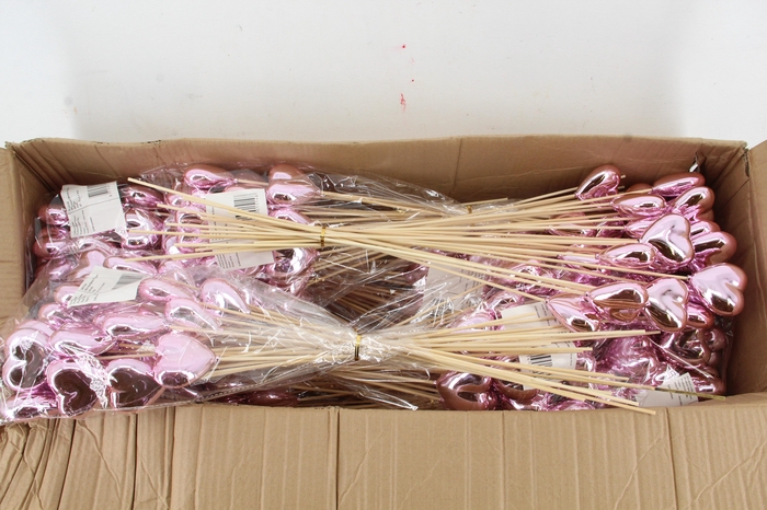 <h4>Stick Heart Metallic Pink 6,5cm</h4>