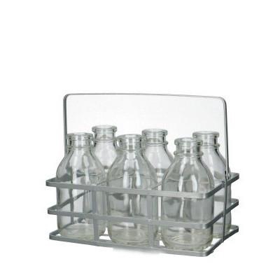 <h4>Glass Bottle Tray+6bottles d02*12cm</h4>
