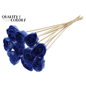 Shola Dear Holly 6cm on stem Wax Blue