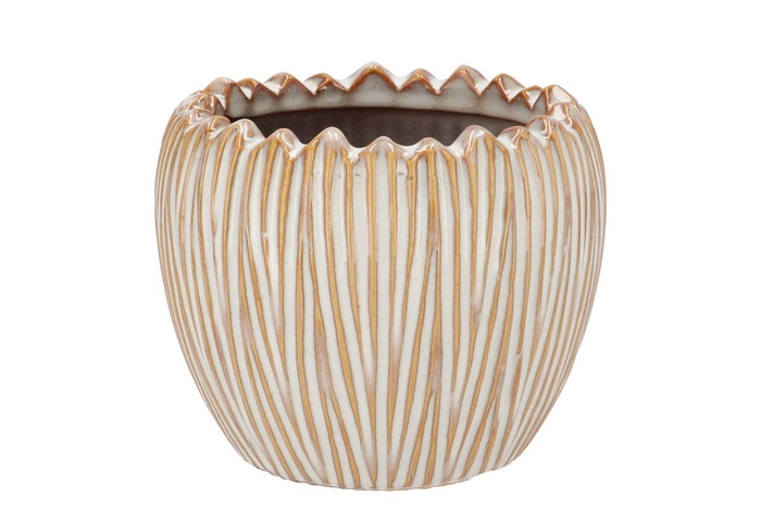 <h4>Ella White Pot Round Ass 14x14x12cm</h4>