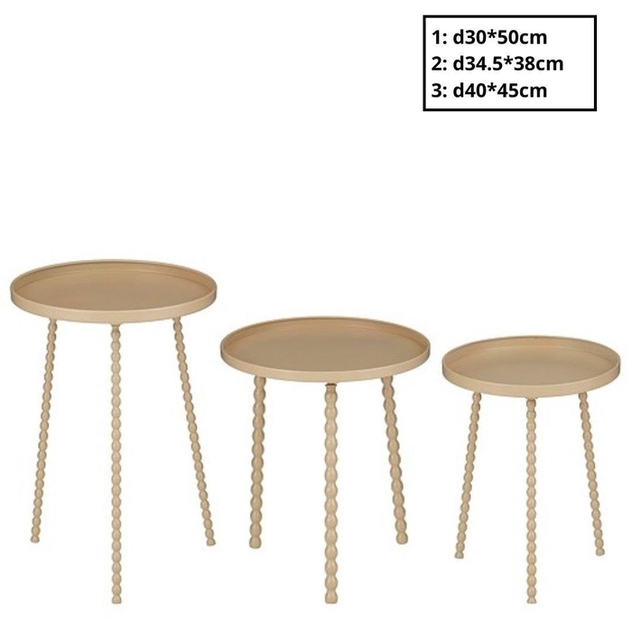 <h4>Homedeco Bijzettafel Salvo S/3 d40*45cm</h4>