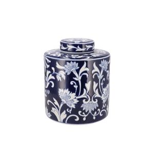 Hailey Blue Porcelain Jar Flower 23x26cm