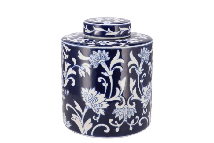 <h4>Hailey Blue Porcelain Jar Flower 23x26cm</h4>