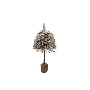 Festive Tree Poplar Moss With Snow 25x25x60cm