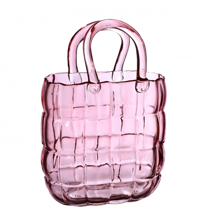 <h4>Glas Handbag vaas Marais 19*11*28cm</h4>