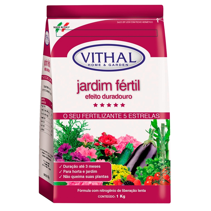 <h4>FERTILIZANTE VITHAL JARDIM FERTIL EFEITO DURADOURO 1KG</h4>