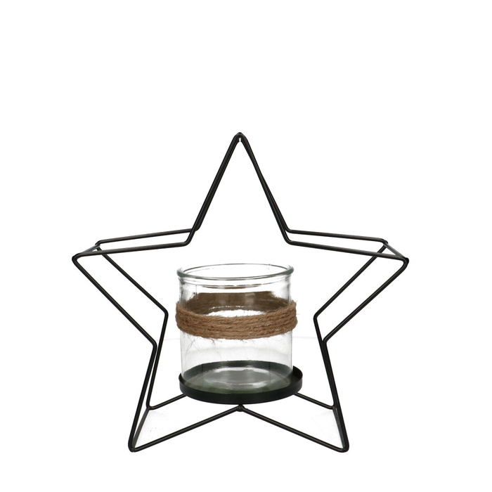 <h4>Christmas Glass frame star pot d10*10cm</h4>