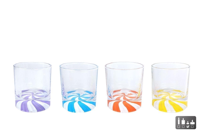 <h4>Theelichth bl/prs/oran/geel 8x8x9,5</h4>