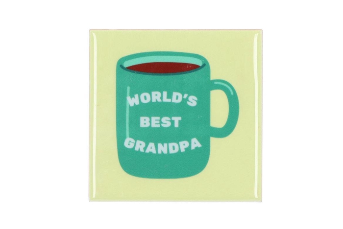 <h4>Tile World's Best Grandpa Green 10x10x1cm</h4>