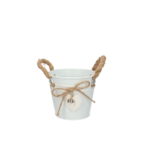 Valentine Zinc Heart pot d13*11.5cm