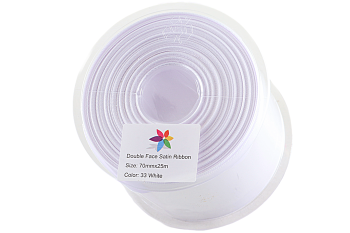 <h4>Satin Ribbon White X25M</h4>