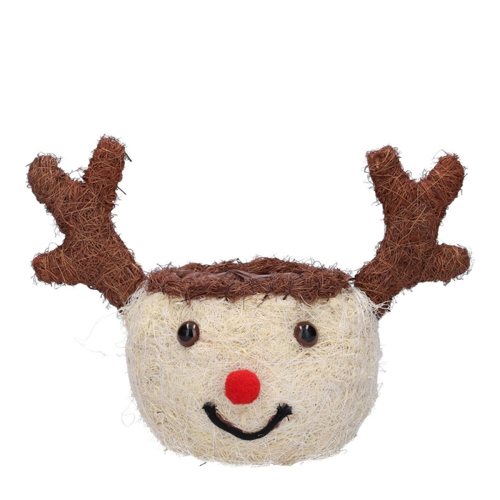 <h4>Kerst naturel Rendier pot 27*15*11cm</h4>