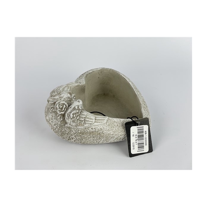 <h4>CEMENT HEART WITH BIRDS 16*16*H7</h4>