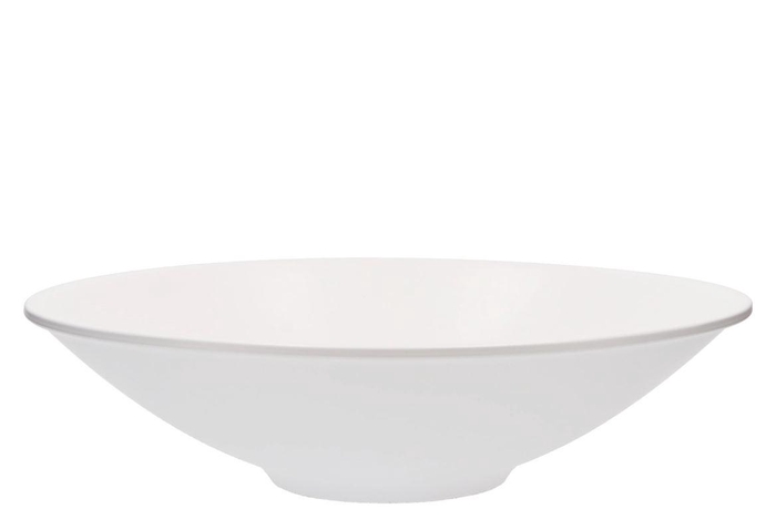 <h4>Ceramic Bowl White Mat Flat 40x11cm Nm</h4>