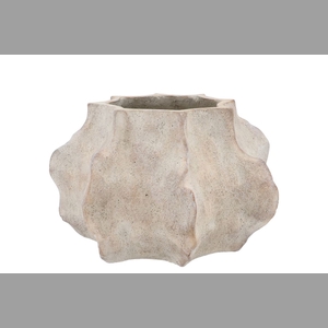 Alaska Wavy Sand Pot With Neck 41x40x26cm