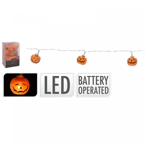 Halloween LED slinger pompoen 150cm 12L