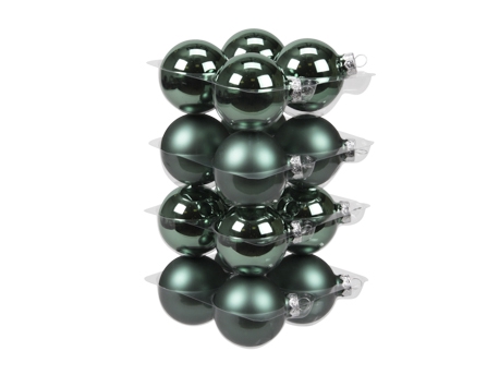 KERSTBAL GLASS 57MM GREENLAKE 16PCS