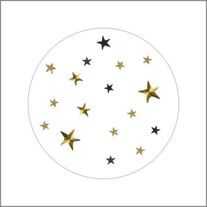 Kerst Sticker 39mm x500 Sterren