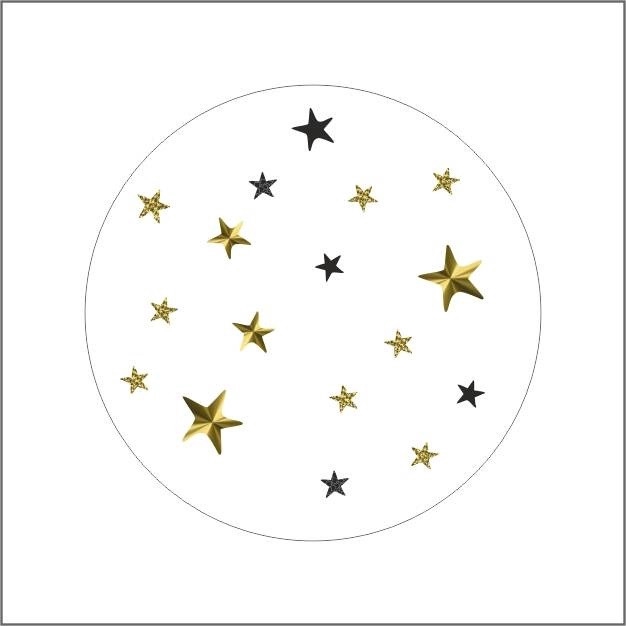 Christmas Sticker 39mm x500 Stars
