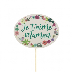Moederdag 50cm je taime maman 6.5cm