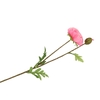 Silk Papaver Branche Rose L64cm