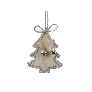 Kerst Deco hanger hout boom 07cm x8