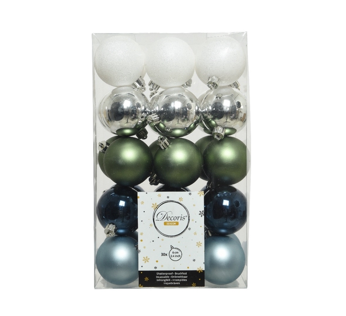 <h4>Sale Christmas Ball plastic  60mm x30 ass</h4>